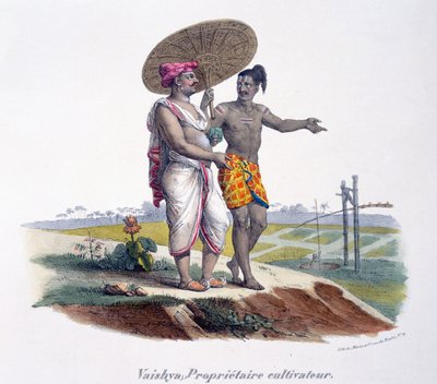 A man of the Vaishya caste inspects his small-holding by M.E. Burnouf